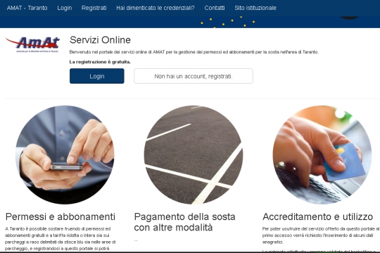 Procedura web per richiesta di emissione o rinnovo abbonamenti e permessi per residenti relativi ai servizi di sosta